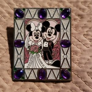 Mickey & Minnie Wedding Photo Pin